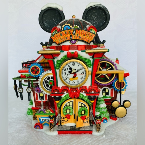 Department 56 Disney Christmas Village Mickey Mouse Watch Factory - Picture 1 of 16